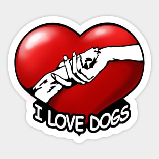 dog's heart Sticker